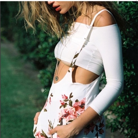 Flynn Skye Easy Ryder Jumper Floral Overalls - Picture 2 of 6